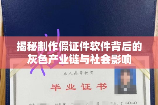 东莞揭秘制作假证件软件背后的灰色产业链与社会影响