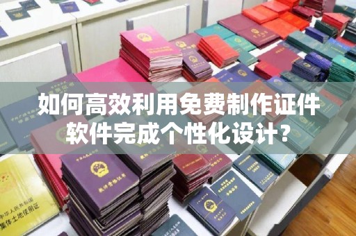 东莞如何高效利用免费制作证件软件完成个性化设计？